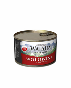 Wataha 98% wołowiny z dodatkiem warzywi witamin 410g