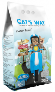 CATS WAY ŻWIREK BENTONITOWY ZBRYLAJĄCY GRUBY 18L Z WĘGLEM AKTYWNYM