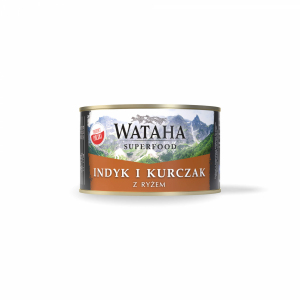 Wataha 87% indyka z kurczakiem z dodatkiem ryżu i witamin 410g
