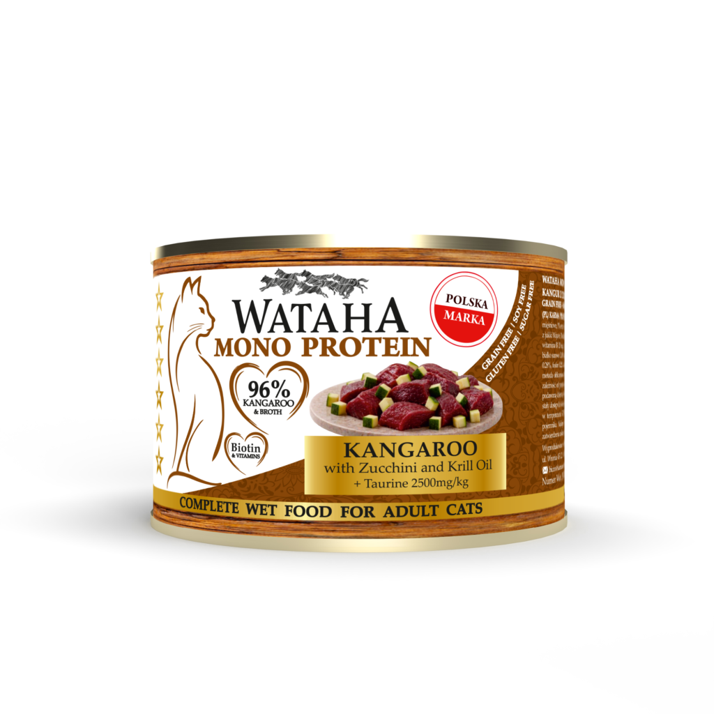 WATAHA ADULT CAT MONO 96% KANGUR Z CUKINĄ 200G